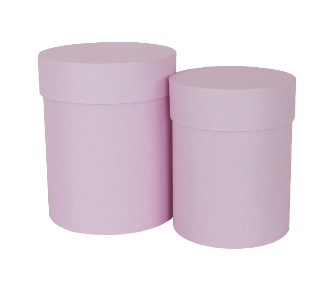 Набор коробок Цилиндр, Розовый, 18*15 см, 2 шт.