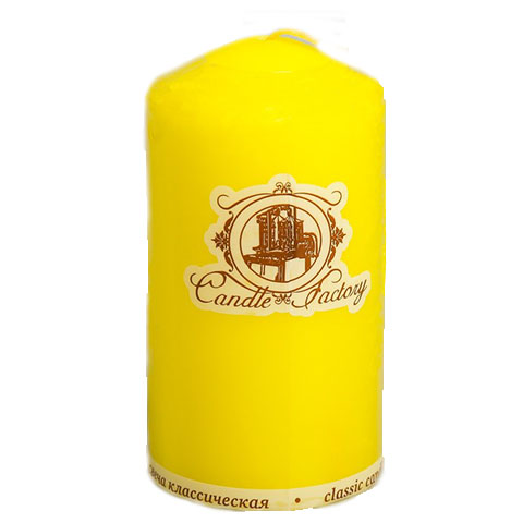 Свеча колонна 60*130 желтый