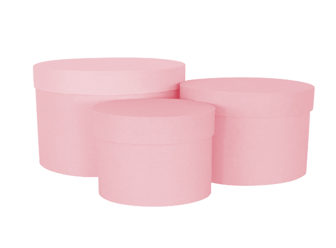 Набор коробок Цилиндр, Розовый, 20*10 см, 3 шт.