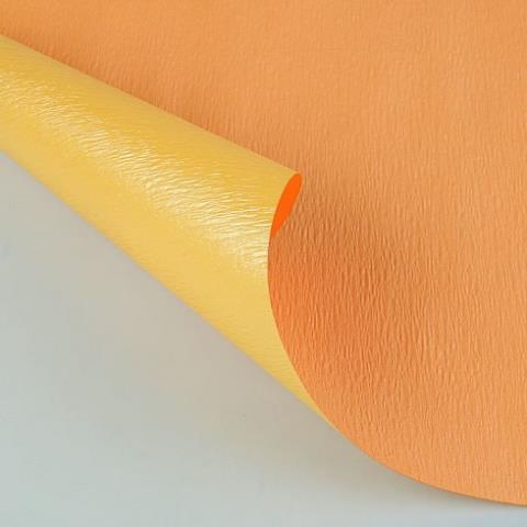 Упак. материал рельефная бумага, перламутр.,двухсторонняя 50см*5м желтый/персиковый