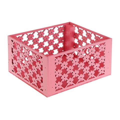 Подарочный ящик"Ромашки" розовый 18*15*9см
