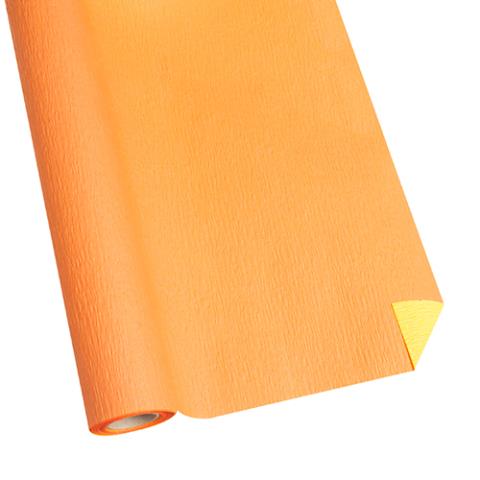 Упак. материал рельефная бумага,двухсторонняя 50см*5м оранжевый/желтый