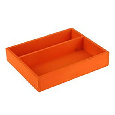 Коробка для цветов и макарунас 255*200*45мм оранжевая
